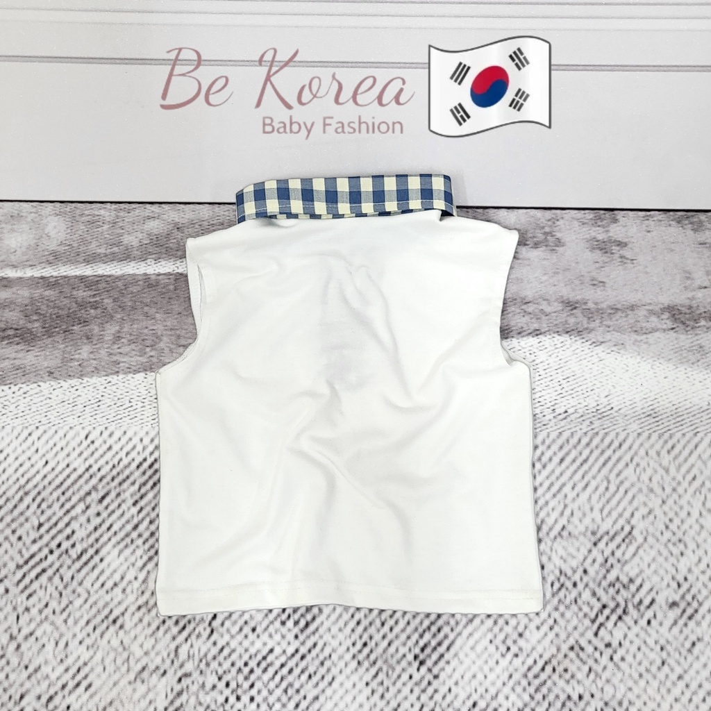 Áo Polo Sát Nách Chất Cotton Cổ Bẻ Cho Bé Trai Bé Gái Từ 6-28kg