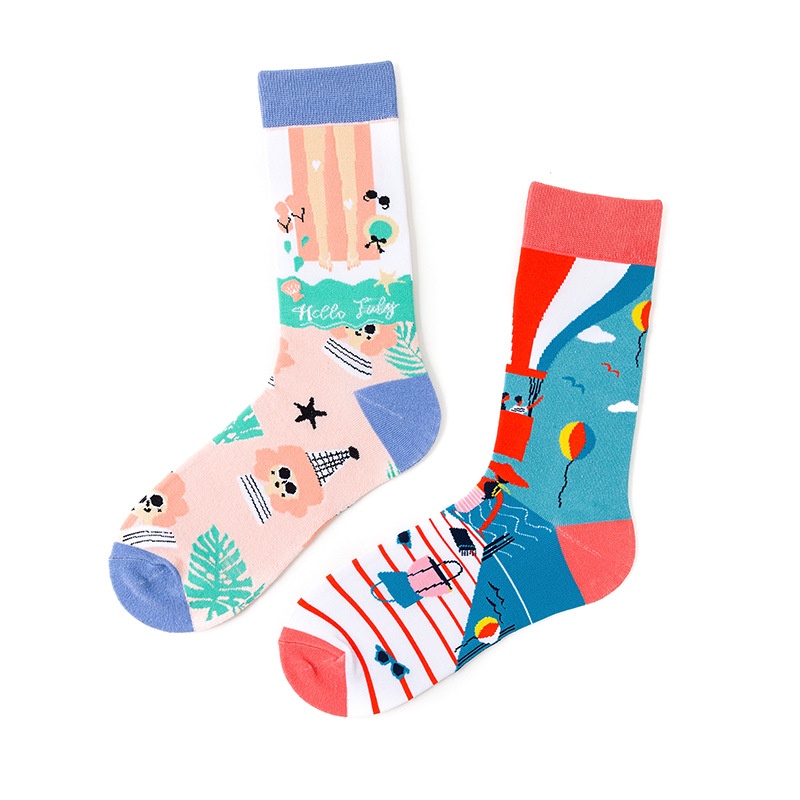 Vớ cotton WAFNHA D303 thiết kế thời trang phong cách unisex