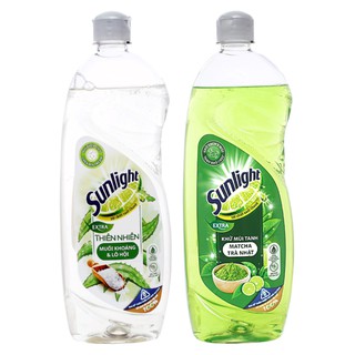 Nước Rửa Chén Sunlight 750G Chai - Trà Xanh & Muối Khoáng Lô Hội