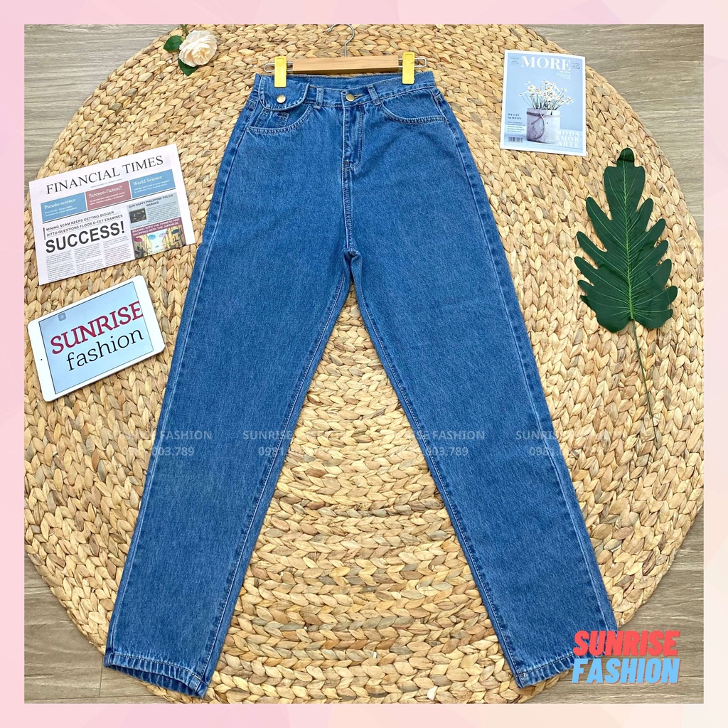 Quần jean baggy nữ cạp cao, quần bò baggy nữ lưng cao Sunrise Fashion S516 | BigBuy360 - bigbuy360.vn