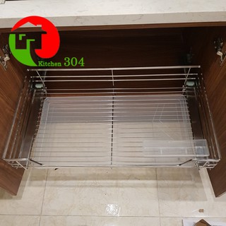 {HÀNG CAO CẤP} Giá Kéo Xoong Nồi NAN DẸT INOX 304 Tủ Bếp - Bảo Hành INOX Vĩnh Viên (Có Thợ Lắp)
