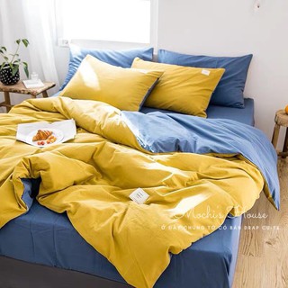 [HÀNG XUẤT NHẬT] BỘ CHĂN GA GỐI COTTON TICI MÀU VÀNG CHANH PHỐI XANH SIÊU CƯNG