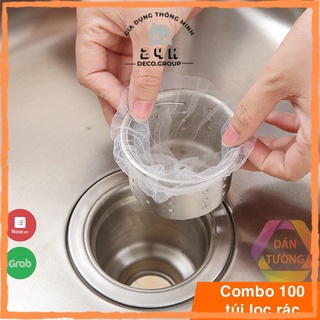 Túi lọc rác , set 100 túi lưới lọc rác bồn rửa chén bát thông minh sạch sẽ, không lo nghẹt cống