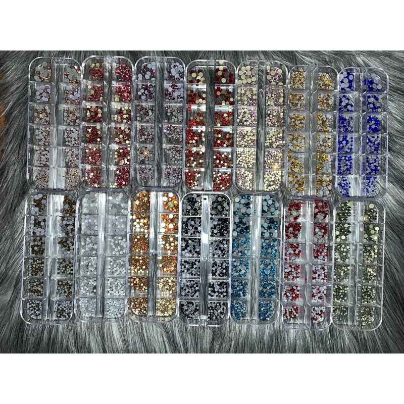 Set đá viên trang trí móng nail mix size