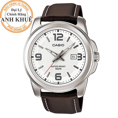 Đồng hồ nam dây da Casio chính hãng Anh Khuê MTP-1314L-7AVDF