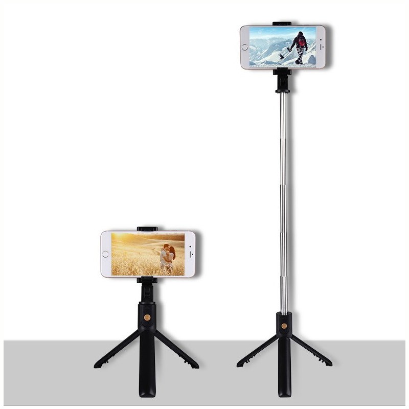 Gậy chụp ảnh 3 chân tự sướng chụp hình selfie kèm nút bluetooth kiêm tripod K07