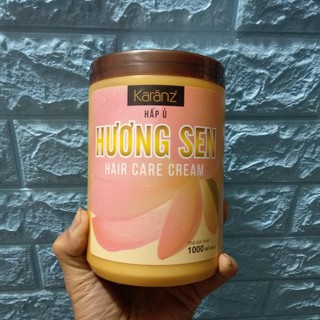 Hấp dầu Karanz hương sen 1000ml dưỡng tóc mềm mượt, dành cho tóc khô xơ