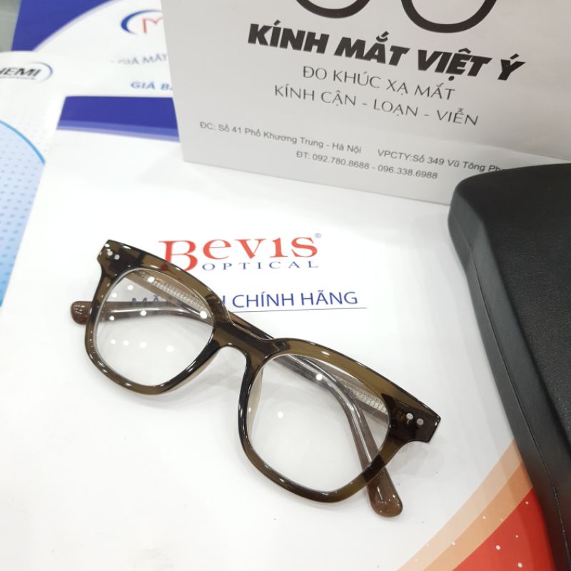 Gọng kính SS Hàn Quốc càng cốt kim loại bản lề 2 chân + Lắp kính cận theo yêu cầu.