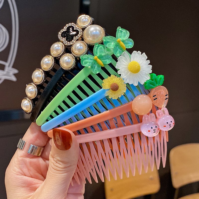 Cài Tóc Xước Tóc Cho Mẹ Và Bé Nhiều Màu Gắn Sticker Ngẫu Nhiên Phong Cách Hàn Quốc