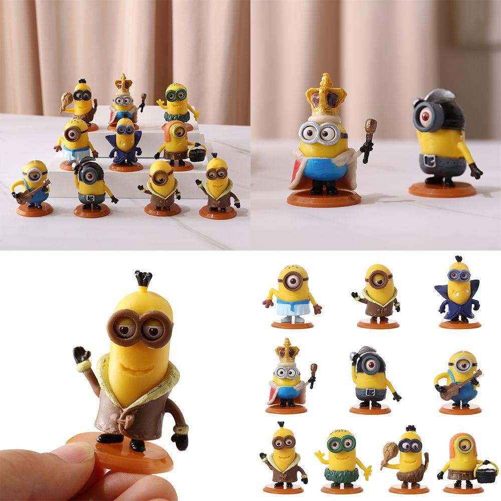 Bộ 10 Tượng Hình Minion 3D Chất Liệu PVC Dùng Để Trang Trí Nhà