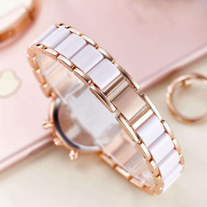 Đồng hồ nữ JW dây giả đá sứ viền mạ vàng thời trang SP713 | BigBuy360 - bigbuy360.vn