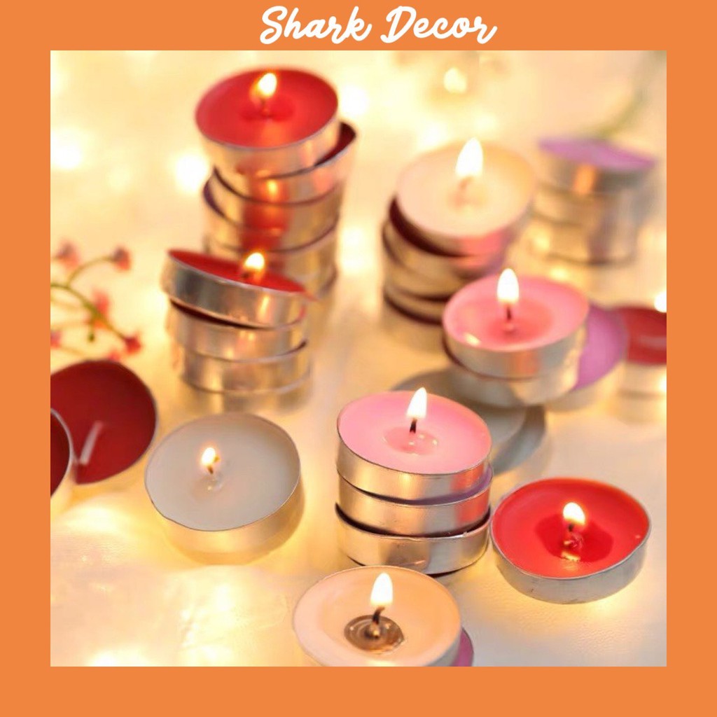 Nến Tealight trang trí - Nến không khói không mùi -Nến đun ấm pha trà giữ nhiệt