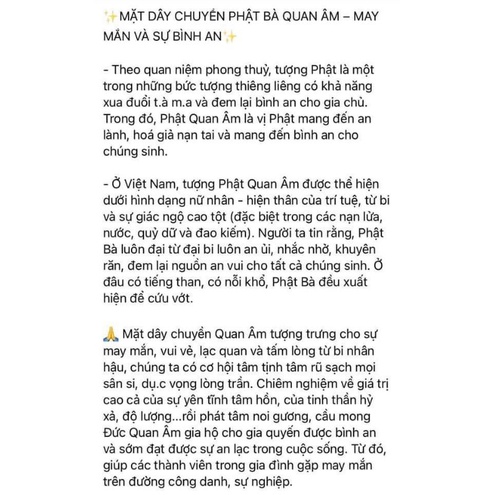 DÂY CHUYỀN MẶT PHẬT BÀ QUAN ÂM BẠC TA MAY MẮN BÌNH AN