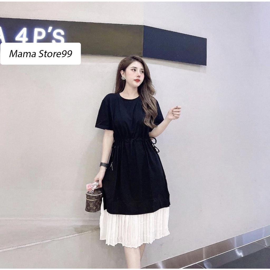 Váy Bầu Mùa Hè,Đầm Thiết Kế Đẹp Chất Coton,Phối Dây Thắt Eo Tùy Chỉnh Vùng Bụng Tiện Lợi,Thoải Mái V0087 Mama Store99