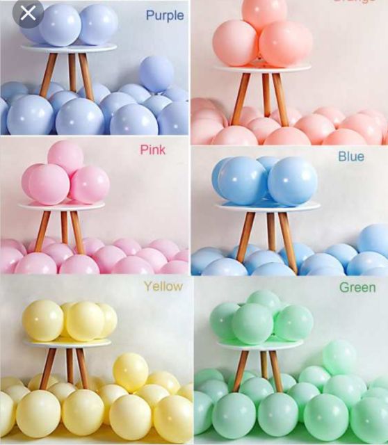 Set 10 quả Bóng Macaron-Pastel-bóng sữa size 10" =25cm (giá sỉ 350đ/cái)