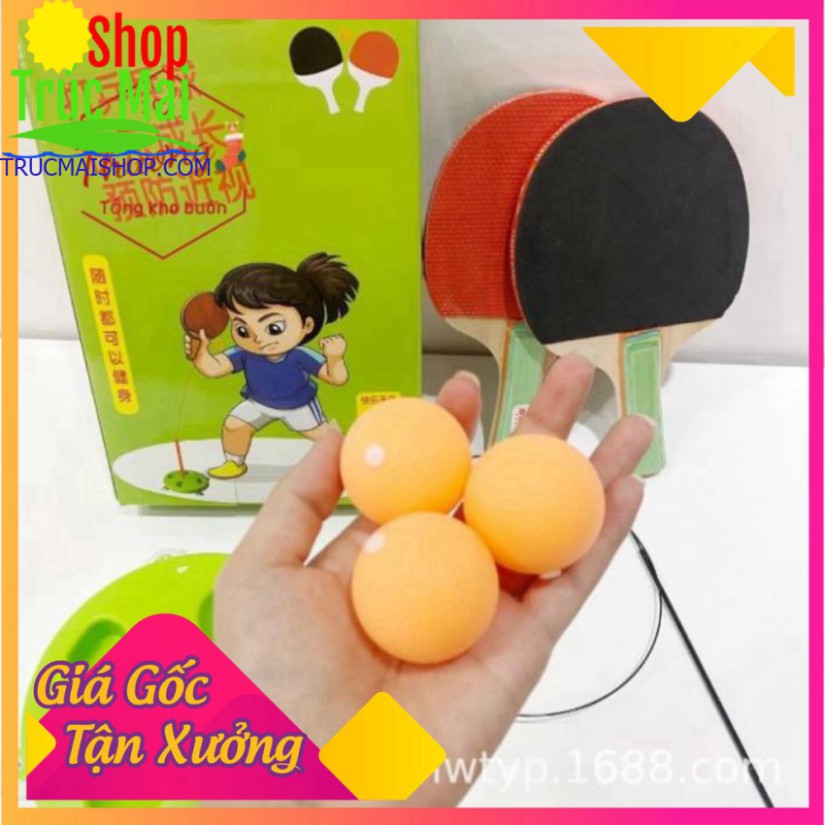 Bộ bóng bàn phản xạ không cần bàn luyện tập trung cho trẻ, xả tressk