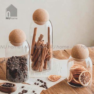 nuhome.vn | Hũ thuỷ tinh nắp bần - Gubi, lọ thuỷ tinh đựng đa năng, đựng cà phê, đồ khô và gia vị cho bếp