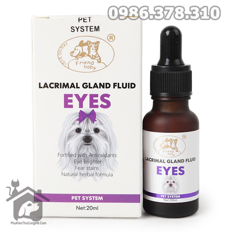 Trị chảy nước mắt ở chó mèo Lacrimal Gland Fluid EYES 20ml - Phụ kiện thú cưng Hà Nội