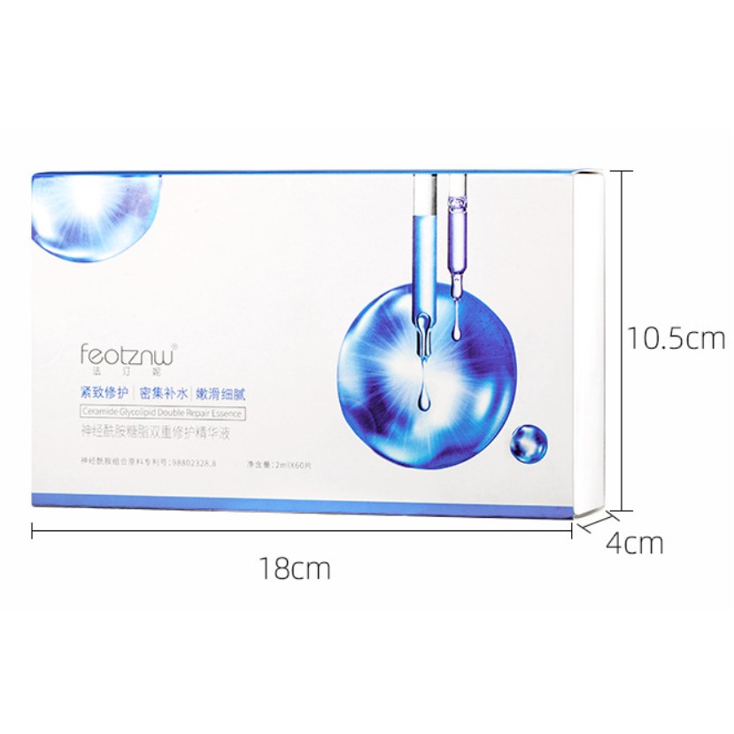 Tinh chất Ceramide Glycolipid Dưỡng ẩm trắng da làm dịu vết đỏ 2ml