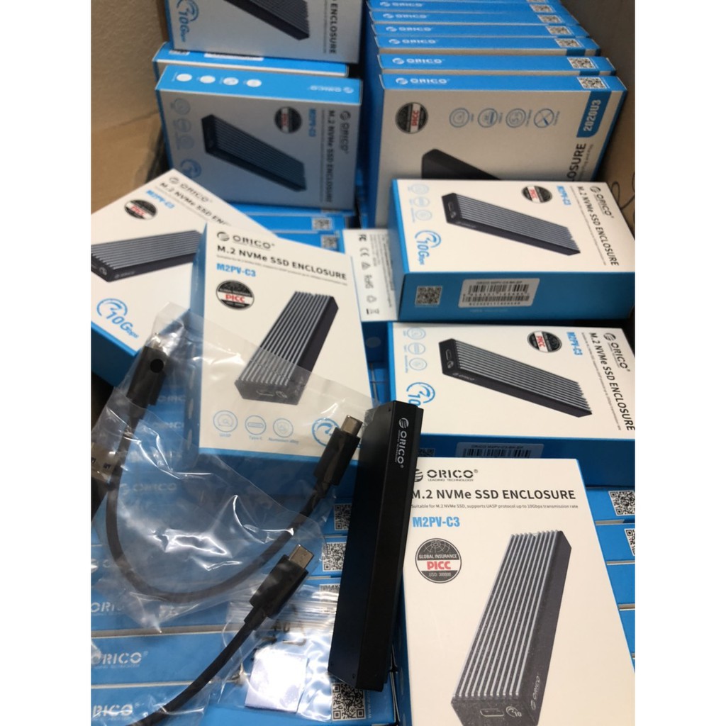 ❇✠♗Box Ổ Cứng SSD M.2 NVMe PCIe ORICO M2PV-C3 Chuẩn Kết Nối USB 3.1 Type-C (Biến M2 thành di động) | BigBuy360 - bigbuy360.vn