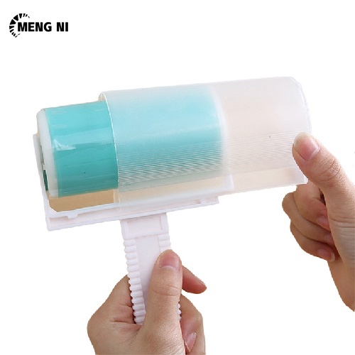 Cây lăn bụi làm sạch lông Mengni đa dụng có nắp đậy bằng nhựa tiện lợi