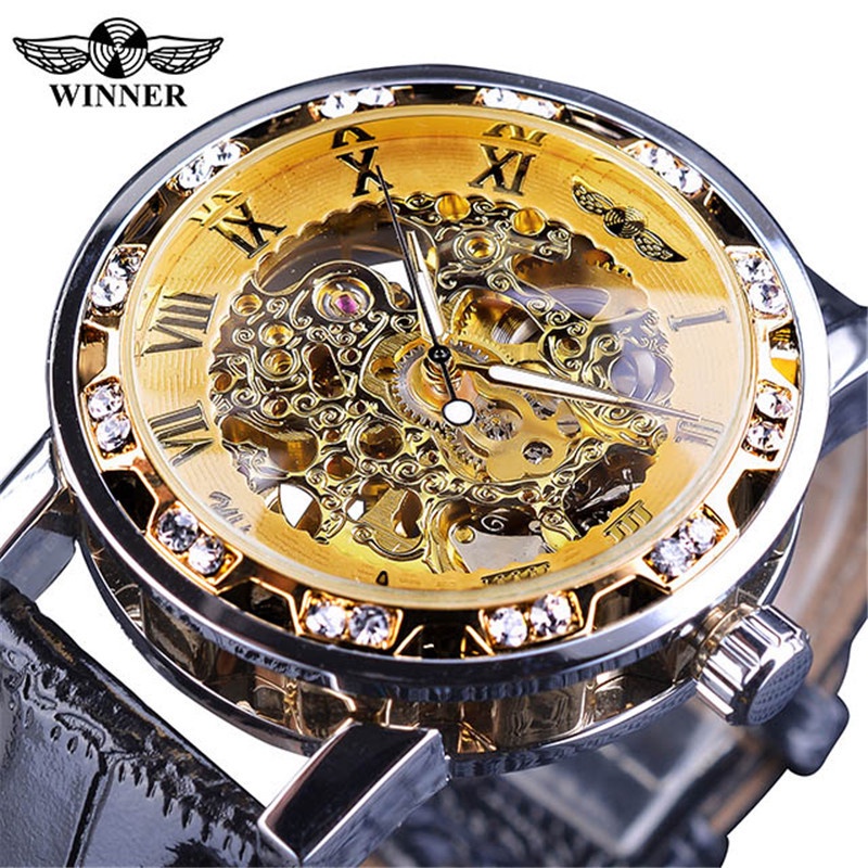 ĐỒNG HỒ CƠ NAM AUTOMATIC CHÍNH HÃNG WINNER TD4 DÂY DA CAO CẤP KIỂU DÁNG THỜI TRANG SANG TRỌNG ĐẸP GIÁ RẺ