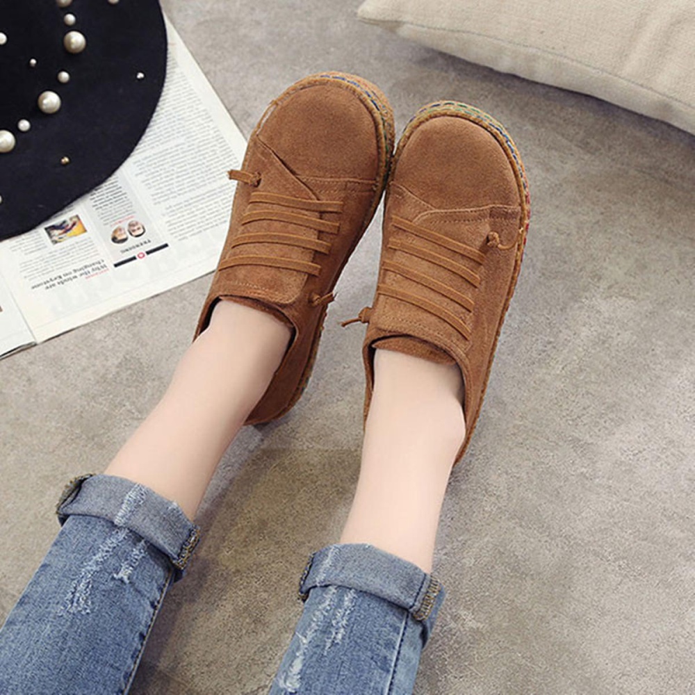 Giày Lười Da Lộn Thời Trang Mới Cho Nữ