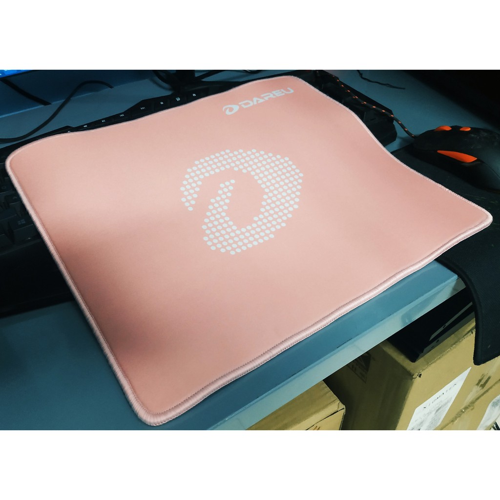 Tấm lót chuột Gaming Dareu ESP100 Pink -Bọc viền - New - Full Box 350x300x5mm