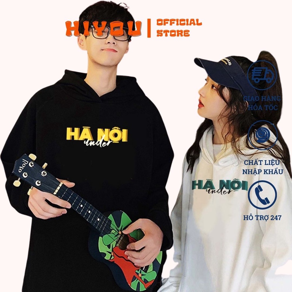 Áo Hoodie chất NỈ in họa tiết  Hà Nội, ÁO phom Rộng 100% Cotton Nam Nữ Unisex -In Hình Local Brand 2