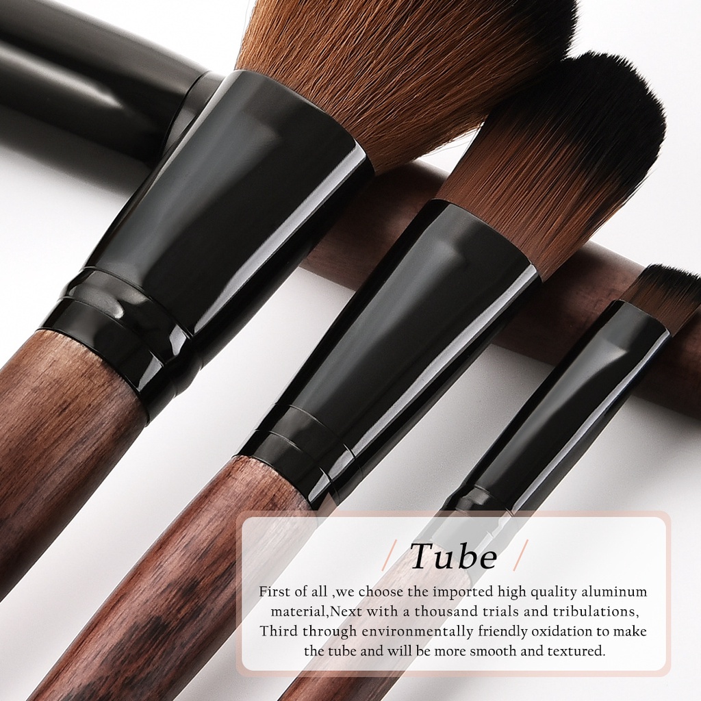 Set 8 cọ trang điểm GDTIMA tay cầm bằng gỗ chất lượng cao tiện lợi