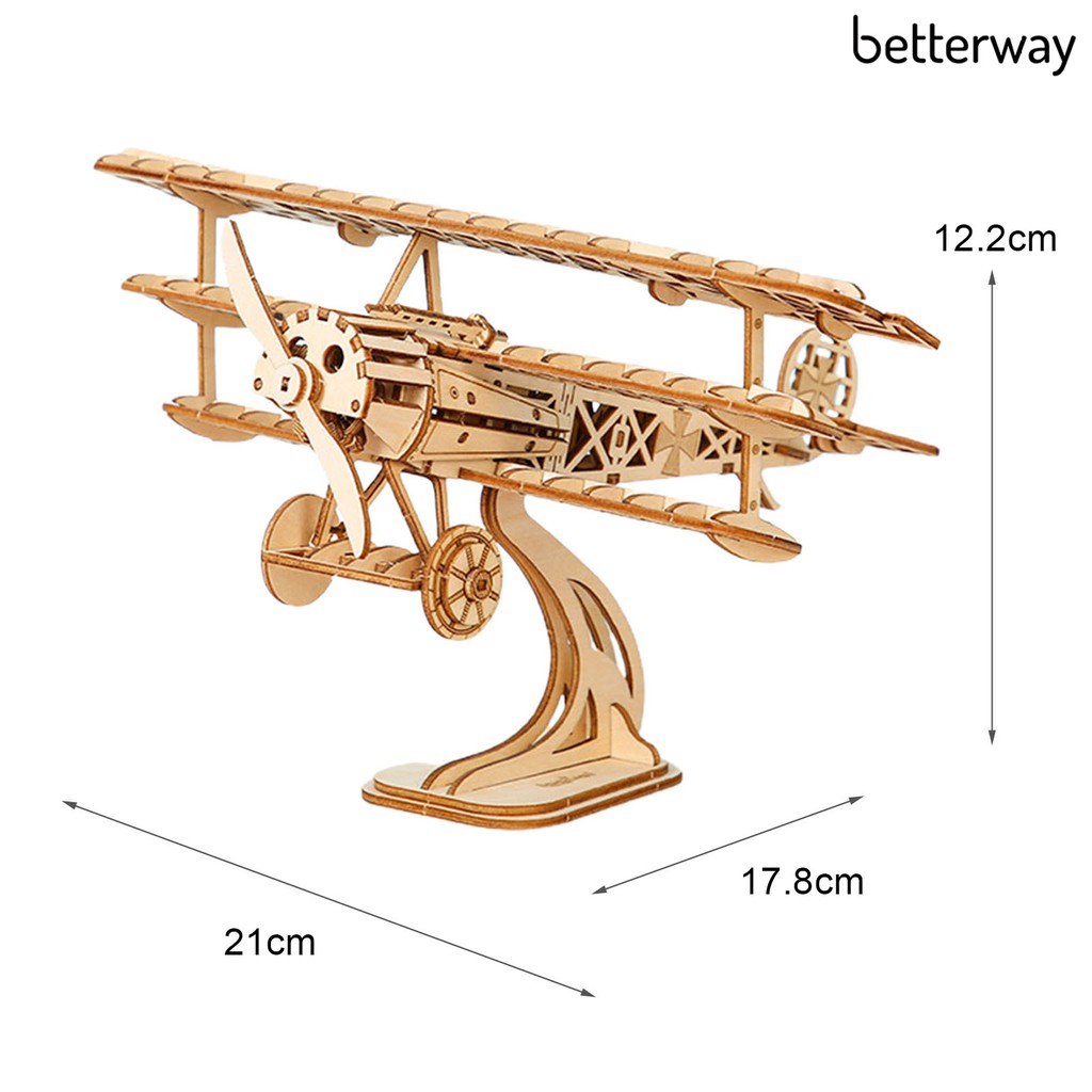 Đồ Chơi Lắp Ráp Mô Hình Máy Bay 3d Bằng Gỗ Diy