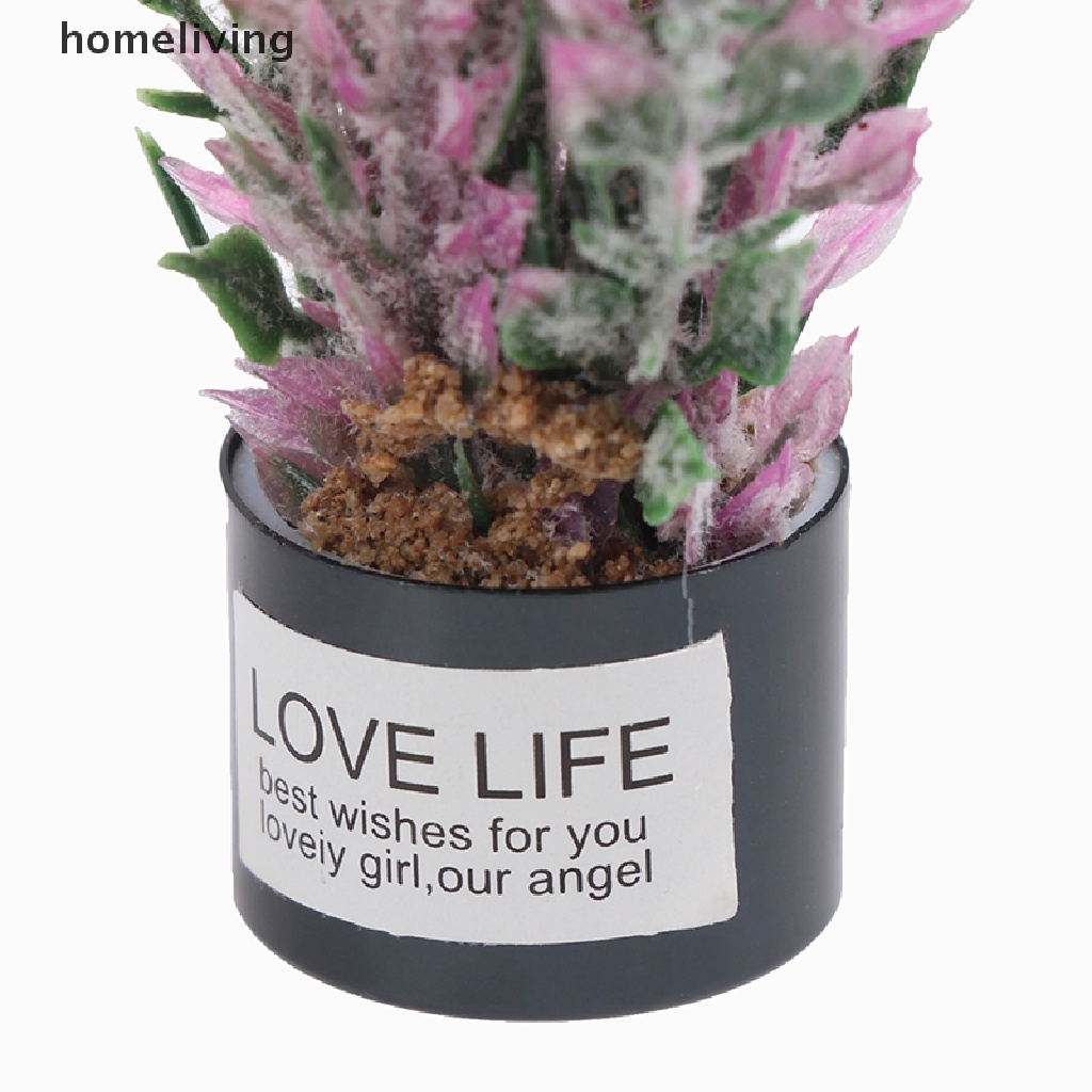 Chậu Hoa Oải Hương Mini Tỉ Lệ 1: 12 Trang Trí Nhà Búp Bê