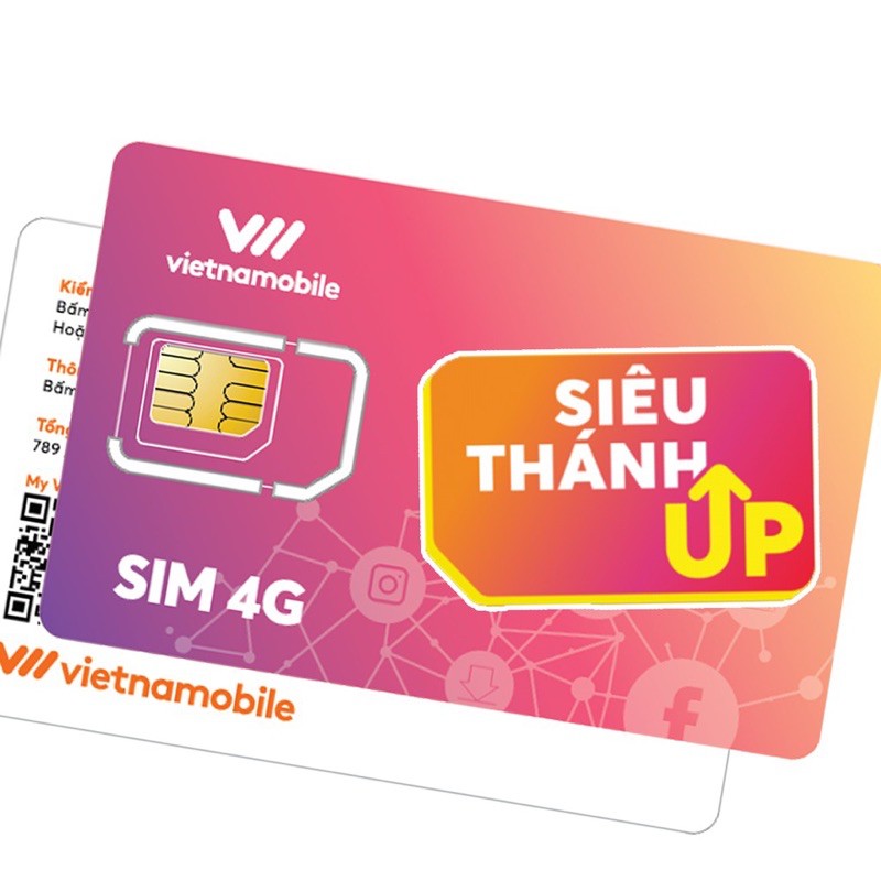 Sim 4G Vietnamobile Siêu Thánh Up & Có 6Gb/Ngày - Gọi Miễn Phí - gọi ngoại mạng 50 phút