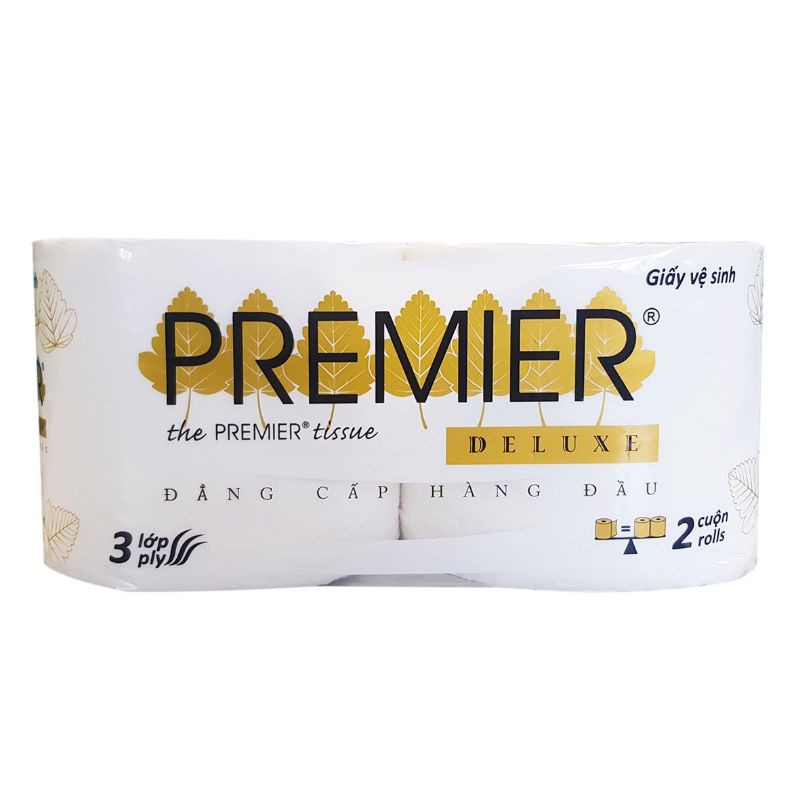 10 cuộn[1,6 kg] Giấy vệ sinh [CAO CẤP] Premier Deluxe ,MỊN, ĐẸP!!