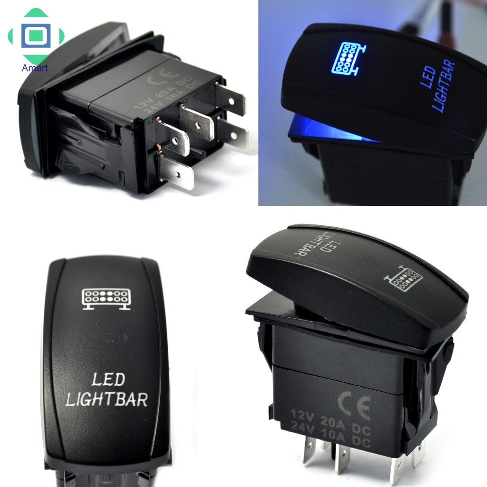 Công tắc điều khiển 5 chấu cho đèn LED dành cho ô tô và thuyền