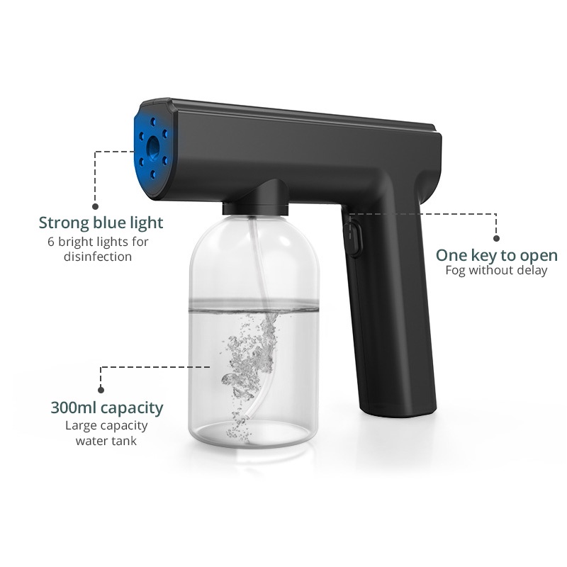 Súng phun khử khuẩn FONKEN nano ánh sáng xanh không dây cổng sạc Type-C