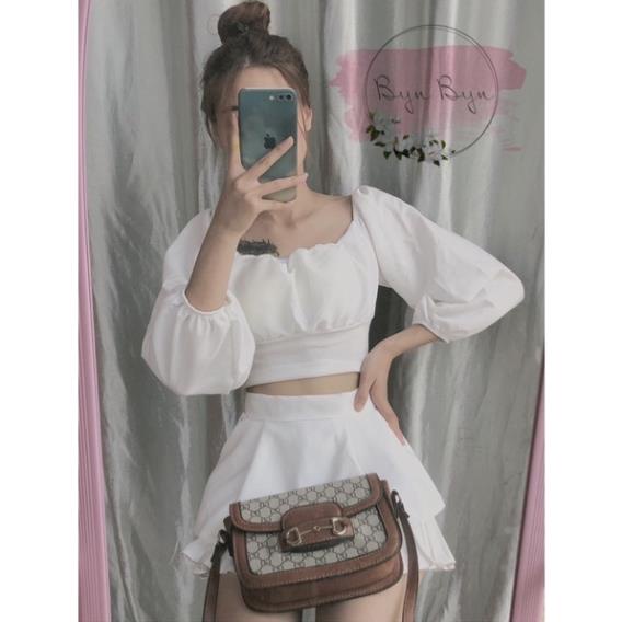 ÁO TIỂU THƯ TAY PHỒNG CỘT NƠ XINH CÓ MOD NGỰC M5 [Hàng Siêu Cấp] | BigBuy360 - bigbuy360.vn