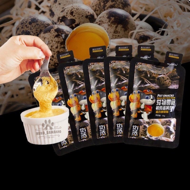 Súp Trứng Lòng Đỏ Pet Snacks Cho Thú Cưng Chó Mèo QA03 gói 50g