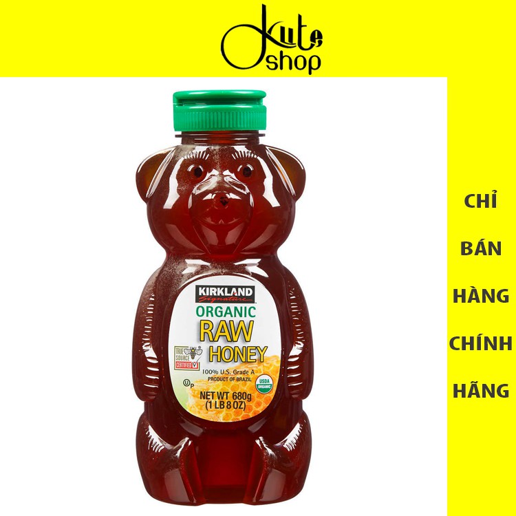 Mật ong nguyên chất hữu cơ Kirkland Organic Raw Honey chai 680g