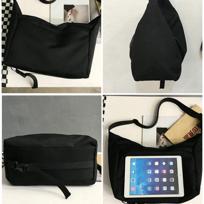 Túi đeo chéo bằng vải nylon sức chứa lớn phong cách ulzzang Hàn Quốc dành cho nam