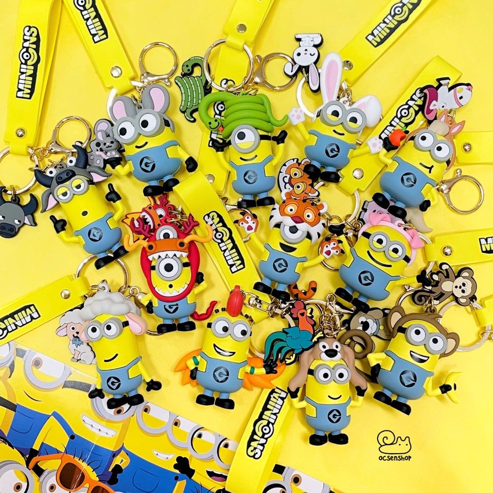 Móc khóa silicon Minion cosplay
