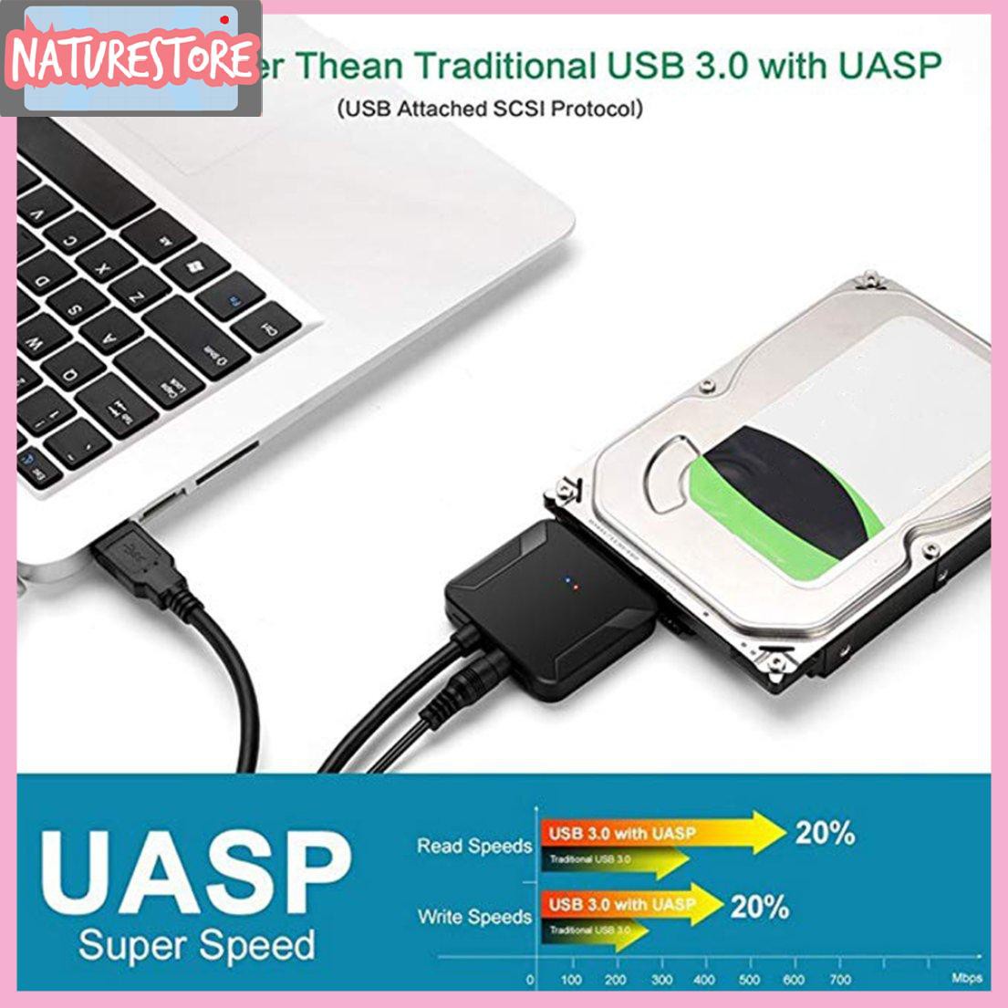 [NTS] Cable USB 3.0 to 2.5"/3.5" IDE SATA Hard Drive Adapter HDD Transfer Converter