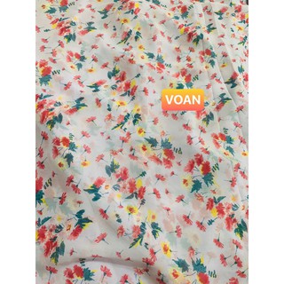 VẢI VOAN  HOA NHÍ - DÒNG VẢI THÔNG DỤNG - 1 MÉT X 1M5