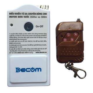 Ổ CẮM ĐIÊU KHIỂN TỪ XA CHUYÊN DỤNG CHO MÔ TƠ BƠM NƯỚC 3500W DECOM
