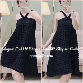 ĐẦM XỐP XOẮN DÂY FORM A ULZZANG