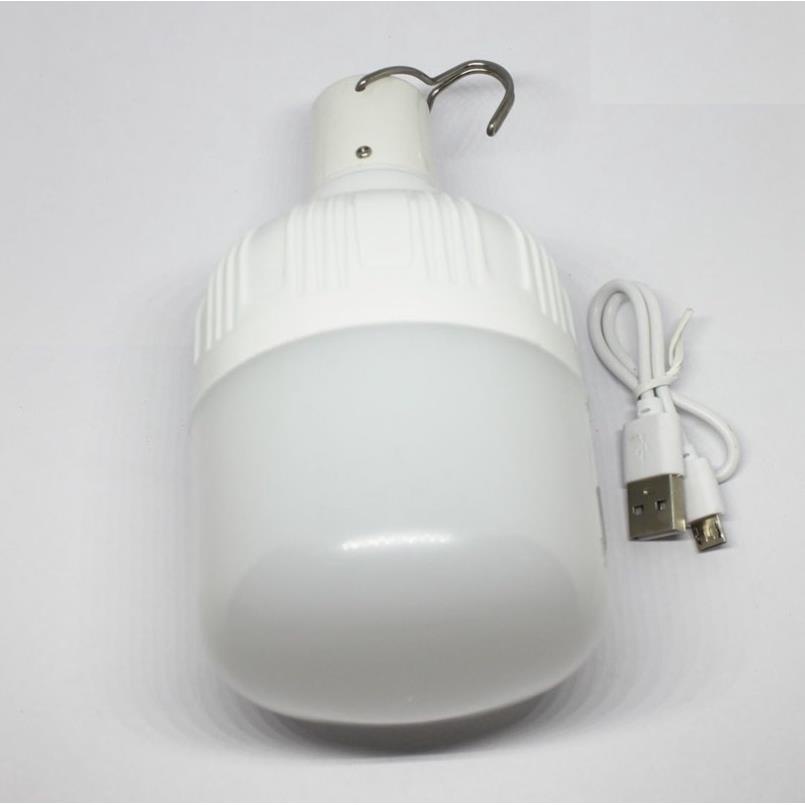 Bóng đèn tích điện 100w chính hãng có điều khiển kèm móc treo tiện dụng màu trắng ( tuyển khách sỉ)