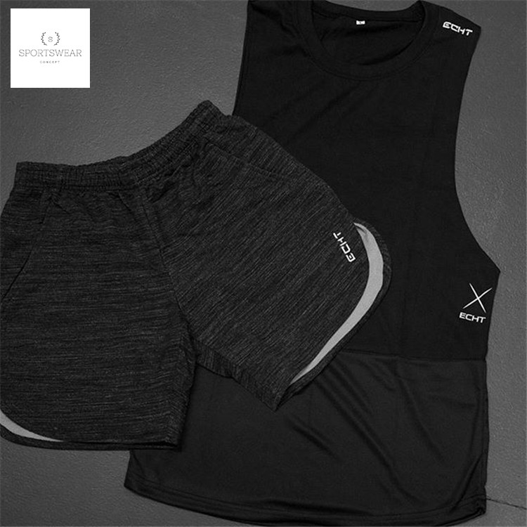 Quần tập gym nam thể thao short Knit Impetus ECHT Sportswear Concept đàn hồi thoải mái khô thoáng thời trang nam tính