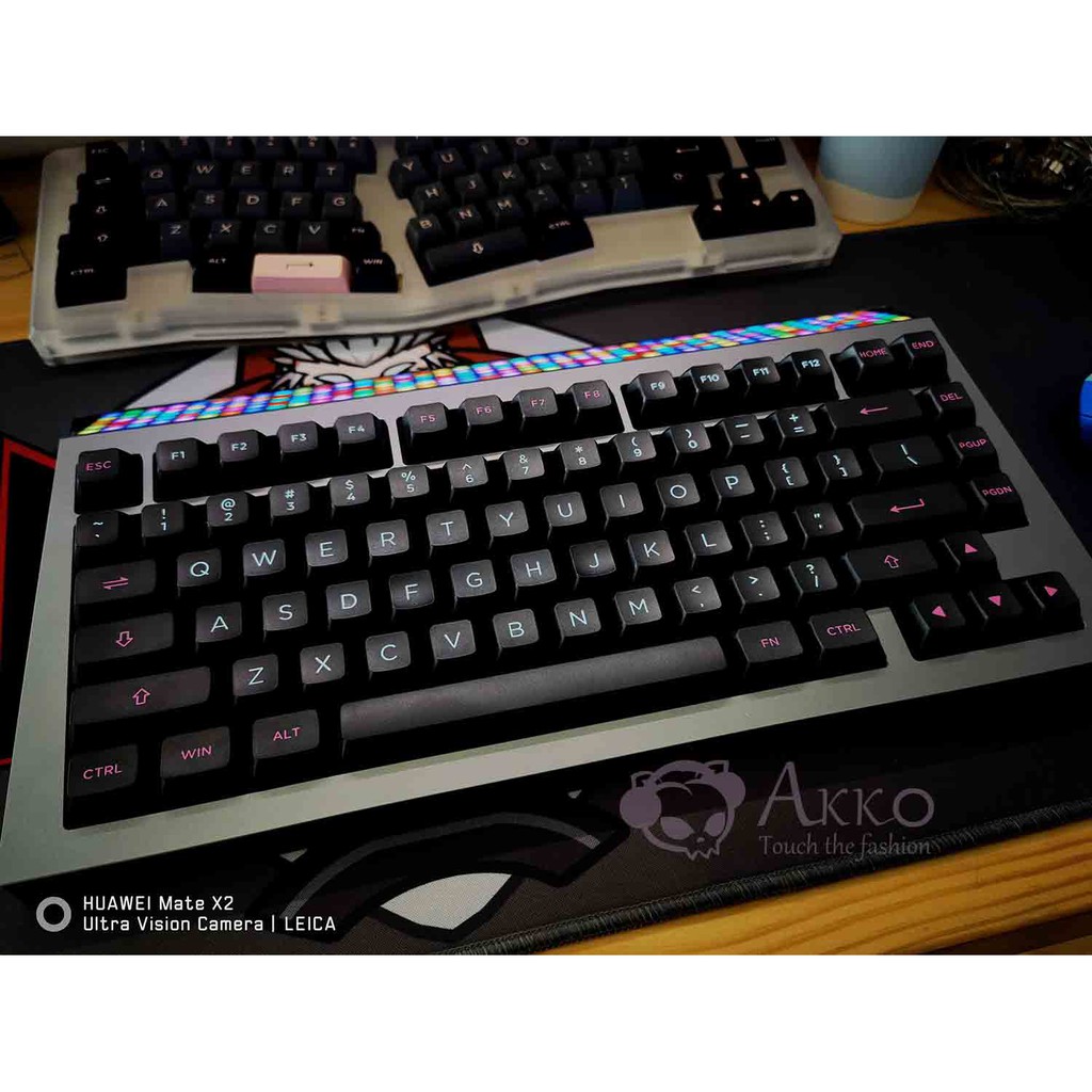 [Mã 254ELSALE giảm 7% đơn 300K] AKKO Keycap set – Midnight (PBT Double-Shot/ASA profile/158 nút)
