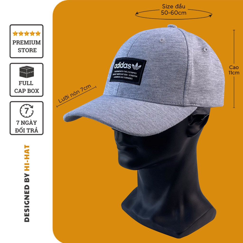 Mũ adidas thể thao - Nón kết nam nữ logo thêu 3D full box form thời trang unisex tặng kèm chai xịt vệ sinh mũ nón Hi-hat