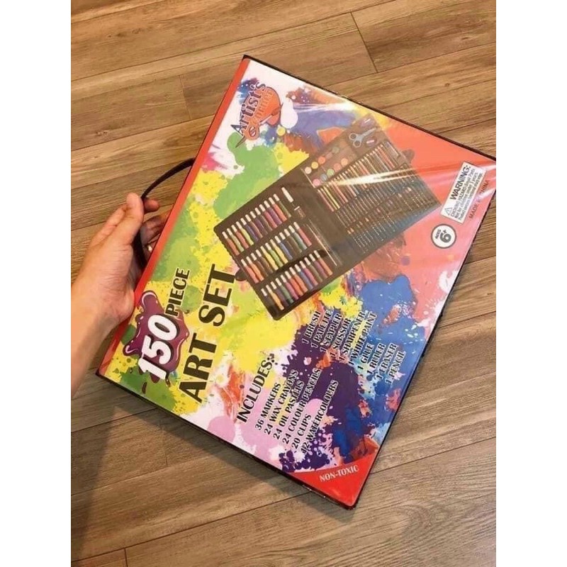 Màu tô cho bé, hộp bút màu 150 chi tiết, hộp màu cho bé